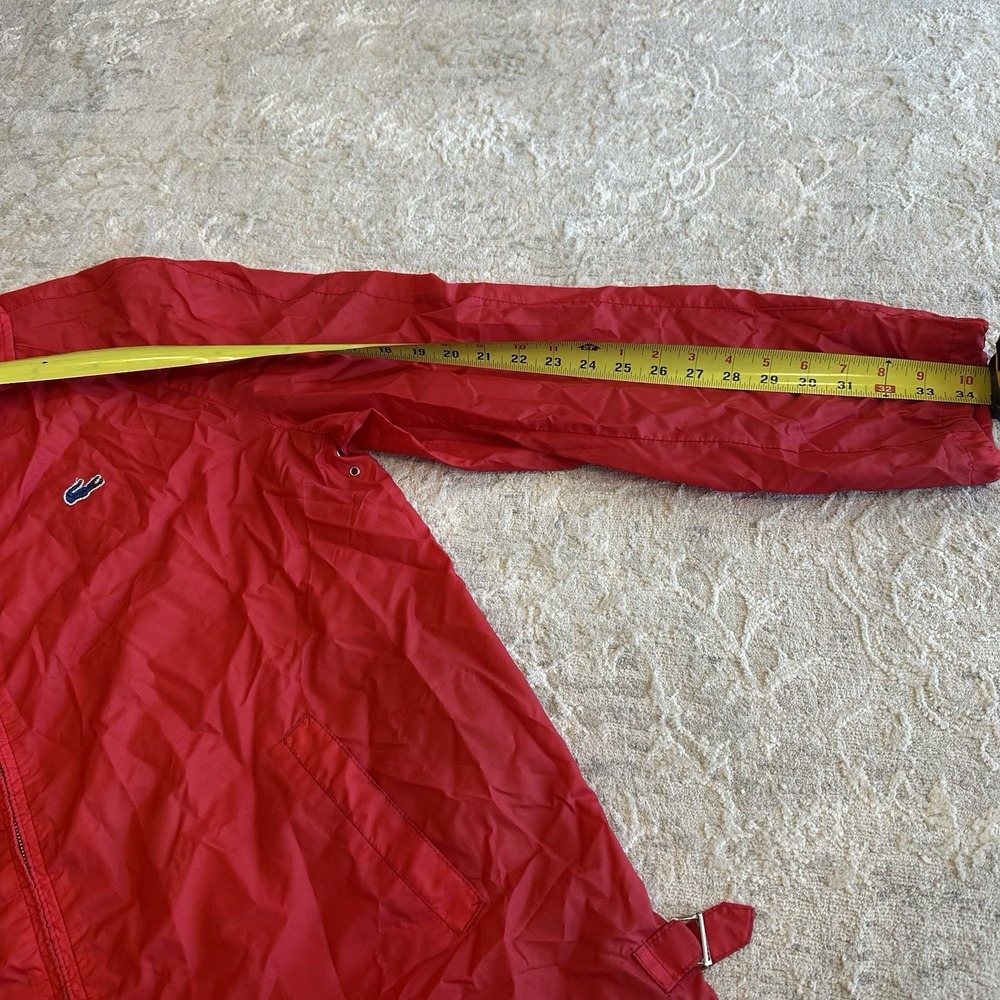 Vintage IZOD Lacoste Full Zip Windbreaker Jacket Size L Red- Blue Alligator Logo - Picture 10 of 12